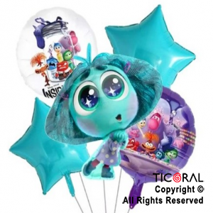 SET DE GLOBOS METALIZADO INTENSAMENTE ENVIDIA 5 UNIDADES X 1